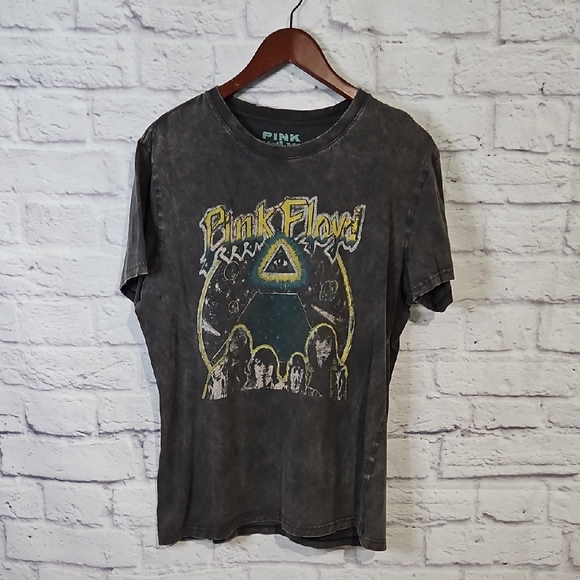 Lucky Brand Black Distressed Pink Floyd Graphic Tee - Picture 1 of 7